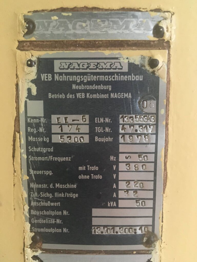 Melanżer Granitowy NAGEMA EE-6 - Pojemność 500kg